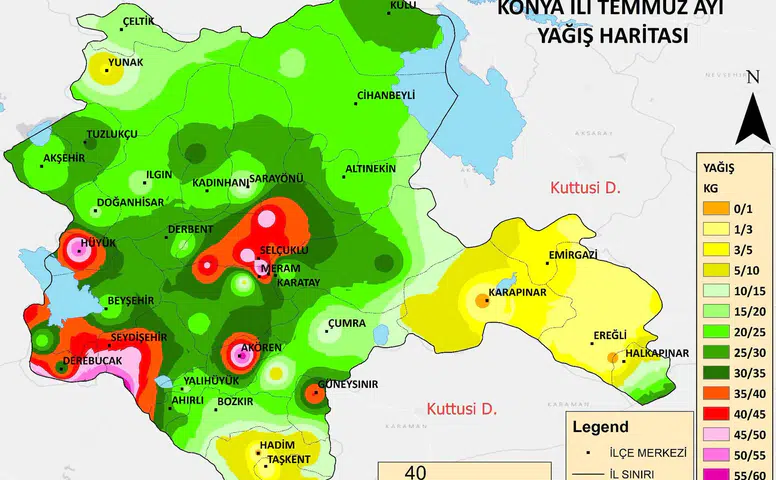 Konya Temmuz ayında muazzam yağış aldı!