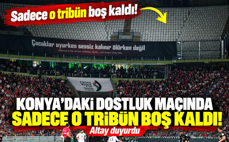 Konya’daki dostluk maçında sadece o tribün boş kaldı! Altay duyurdu