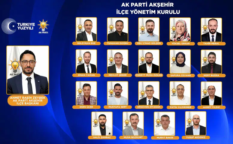 AK Parti Akşehir’de yeni yönetim belli oldu! İşte yeni dönem mesajı