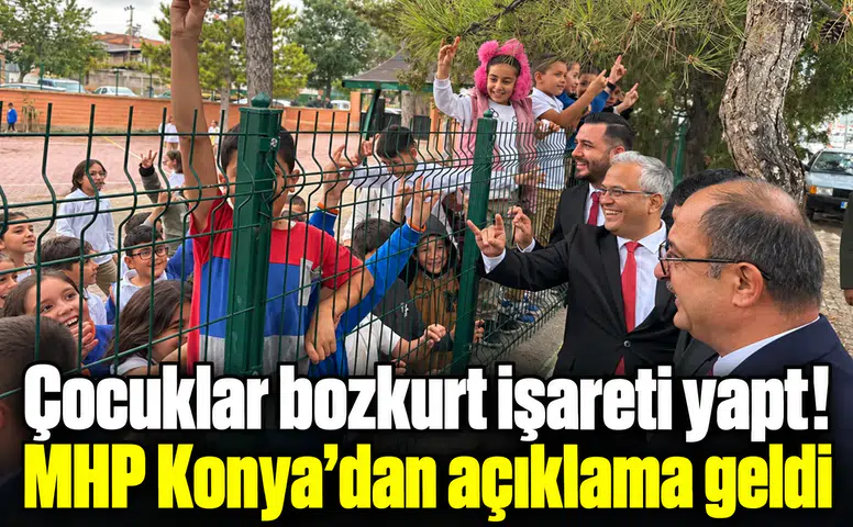 Çocuklar bozkurt işareti yaptı! MHP Konya’dan açıklama geldi