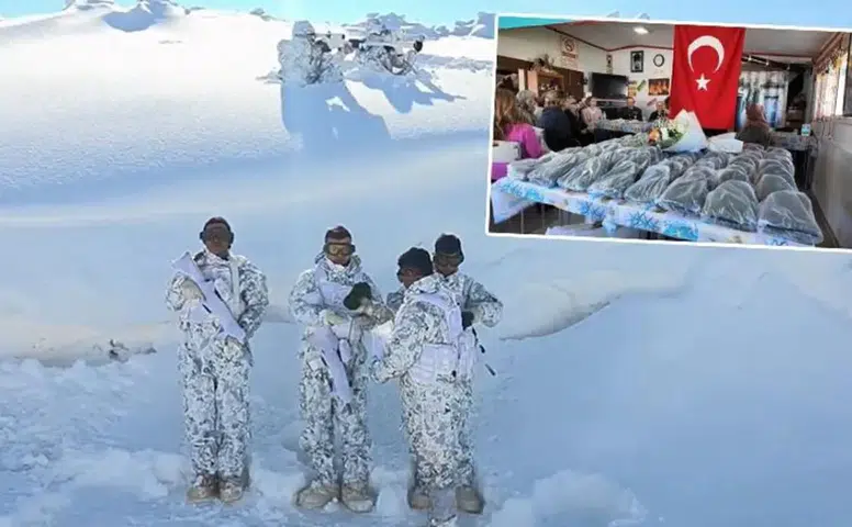 Hayırseverlerin ördüğü 200 bere, Mehmetçik’e teslim edildi