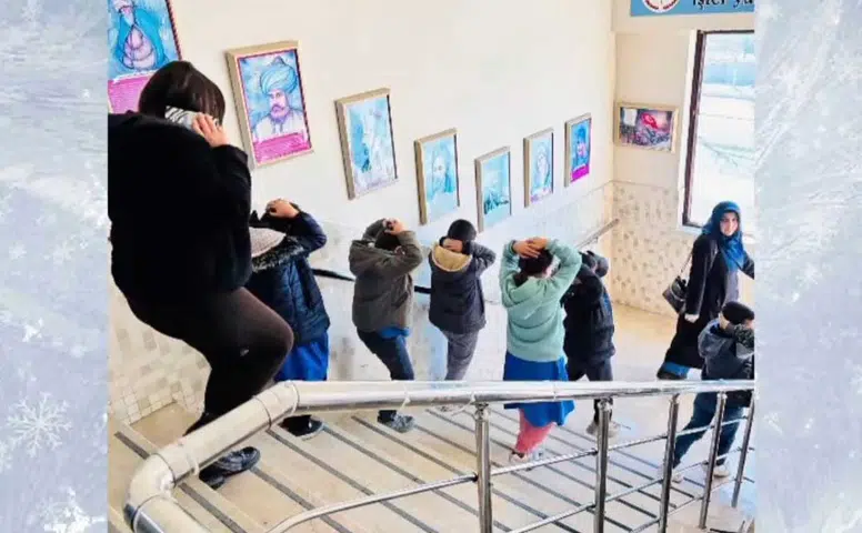 Konya'da okullarda deprem alarmı! Öğrenciler tatbikatla öğrendi