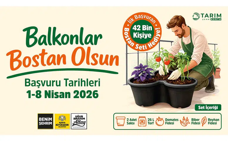 Konya’da balkonlar bostan olacak! 42 bin kişiye sebze seti dağıtılacak