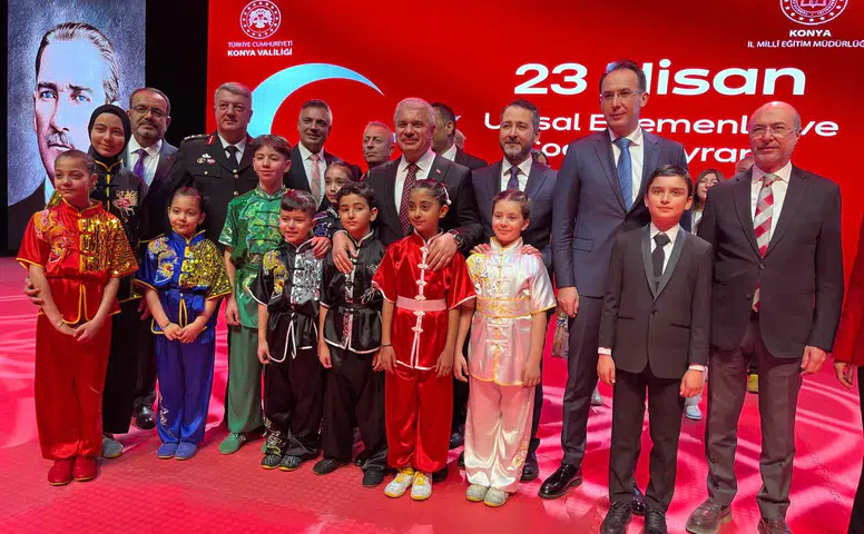 Coşkuyla kutlandı! Konya’da 23 Nisan programına büyük ilgi