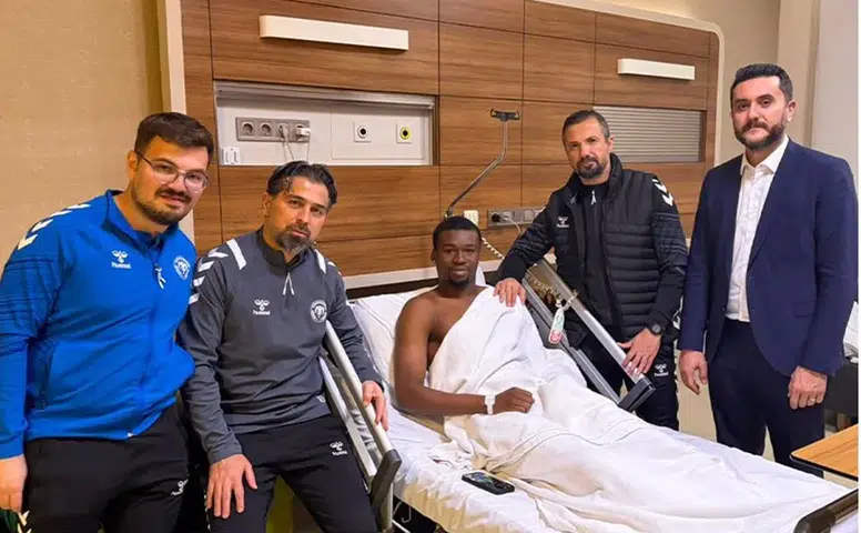 Konyaspor'dan teknik heyetten maç sonunda hastane ziyareti