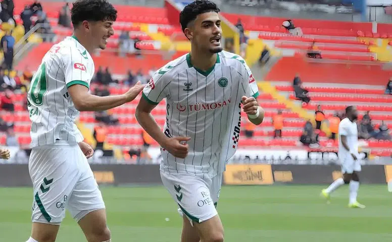 Konyasporlu genç forvet, kariyerinin ilk Süper Lig golünü attı