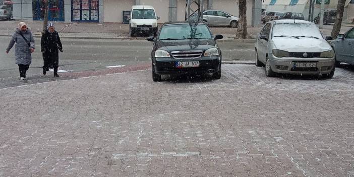 Konya’da kar yağışı başladı