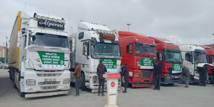 Konya’dan Malatya’ya gönül köprüsü: 100 çiftin çeyizi yola çıktı