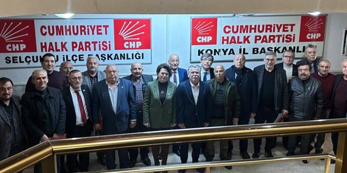 CHP Konya İl ve İlçe Başkanları'ndan İmamoğlu ve Özel'e destek