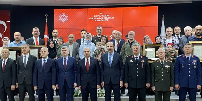 Konya'da şehit yakınları ve gazilere madalya