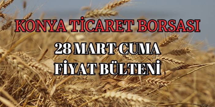 Konya Ticaret Borsası anlık fiyatlar (28.03.2025)