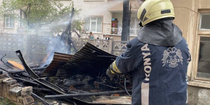 Konya'da apartmanda yangın meydana geldi!
