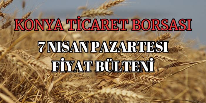 Konya Ticaret Borsası anlık fiyatlar (07.04.2025)