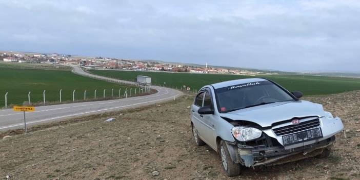 Konya Kulu’da otomobil yoldan çıktı! 1 yaralı