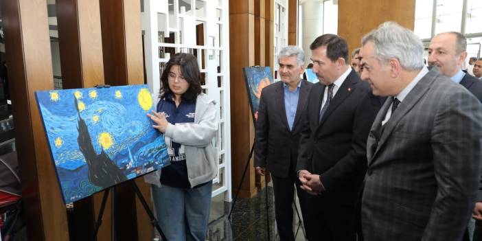 Doğaya sanatsal dokunuş: Karataylı gençlerden hayranlık uyandıran sergi