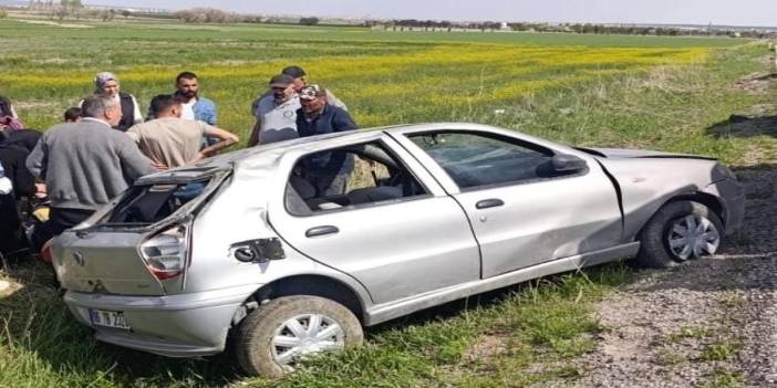 Konya'da kontrolden çıkan araç takla attı!