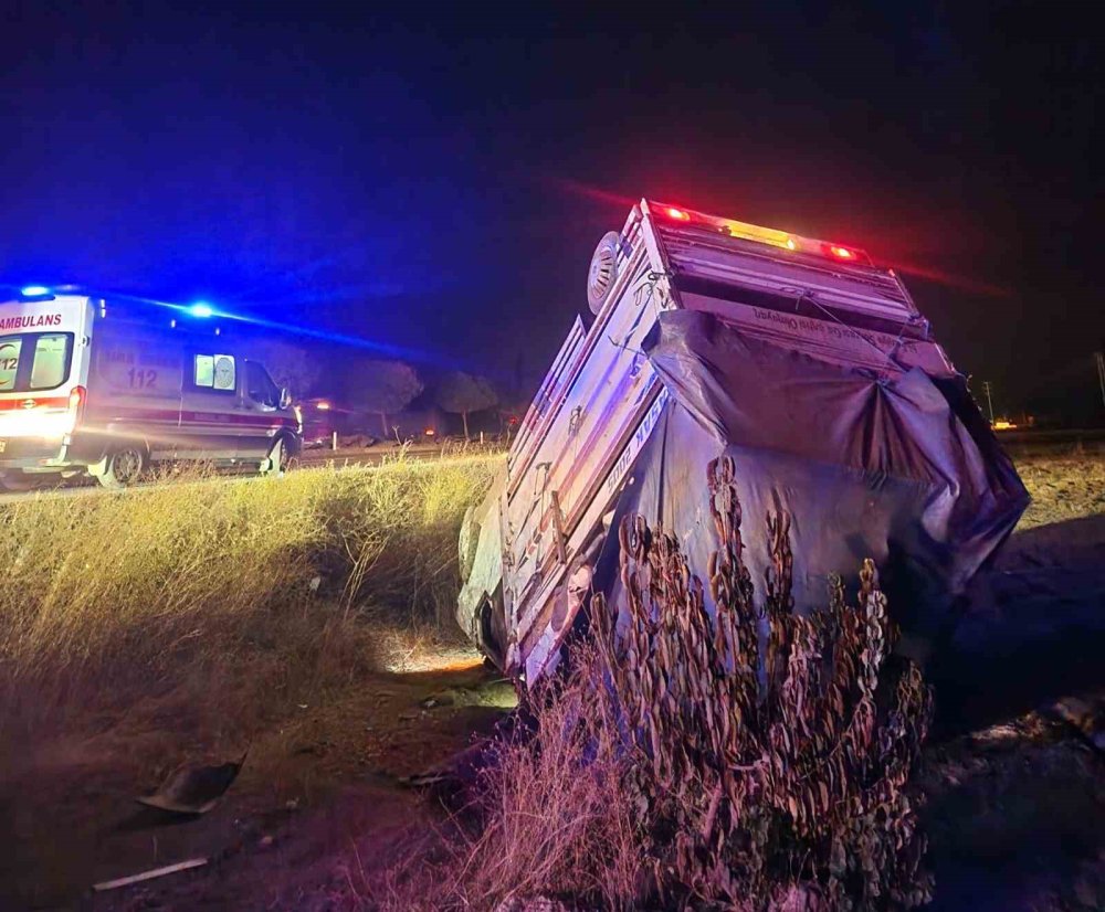 Konya'da kamyonet şarampole uçtu! 6 yaralı