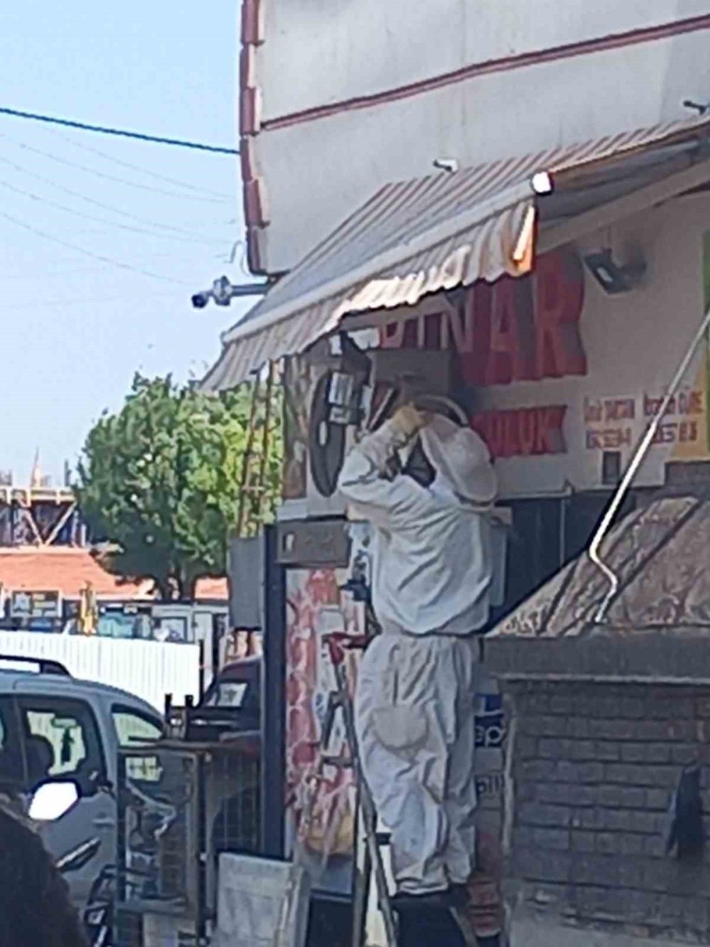 Konya’da arı paniği! Arılar çarşıyı birbirine kattı